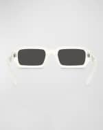 Image 3 of 4: Prada Triangle Logo Acetate Rectangle Sunglasses