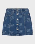 Image 1 of 3: Molo Girl's Bera Denim Skirt, Size 7-16