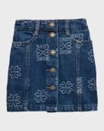 Image 1 of 5: Molo Girl's Bera Denim Skirt, Size 5-6
