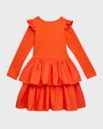 Image 2 of 5: Molo Girl's Cathi Ruffle Trim Dress, Size 3T-6