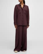 Image 5 of 6: FRAME FRAME x Ritz Paris Printed Silk Button-Front Shirt