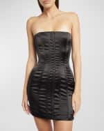 Image 5 of 6: Dolce&Gabbana Strapless Satin Corset Mini Dress
