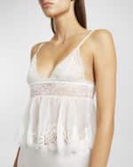 Image 2 of 5: Dolce&Gabbana Scalloped Floral Lace Babydoll Cami