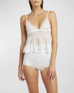 Image 4 of 5: Dolce&Gabbana Scalloped Floral Lace Babydoll Cami
