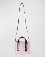 Image 4 of 5: Palm Angels Girl's Shiny Logo-Handle Tote Bag