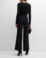 Image 3 of 6: Brochu Walker Duke Pleated High-Rise Straight-Leg Pants