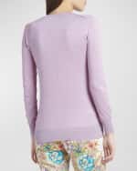 Image 4 of 6: Etro Metallic Crewneck Cardigan