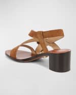Image 2 of 4: Veronica Beard Etta Strappy Leather Buckle Sandals