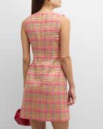 Image 4 of 6: Carolina Herrera Sleeveless Tweed Mini Dress