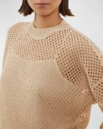 Image 3 of 3: Peserico Shimmer Knit Polo Sweater