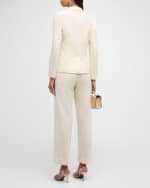 Image 3 of 6: Peserico Peak-Lapel Single-Breasted Jersey Blazer