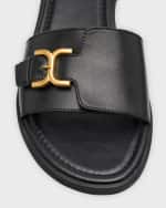 Image 4 of 6: Chloe Marcie Leather Buckle Flat Sandals