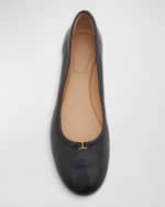 Image 5 of 5: Chloe Marcie Leather Ballerina Flats