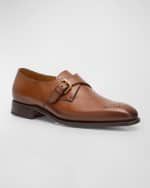 Image 5 of 6: Ralph Lauren Purple Label Men's Darnell II Leather Monk-Strap Loafers
