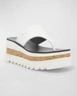 Image 5 of 6: Stella McCartney Sneakelyse Vegan Platform Thong Sandals
