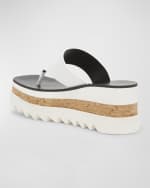 Image 3 of 6: Stella McCartney Sneakelyse Vegan Platform Thong Sandals