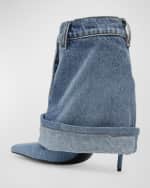 Image 3 of 6: Dolce&Gabbana Denim Jean Stiletto Booties