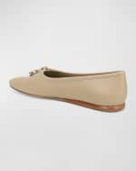 Image 2 of 4: Vince Didi Leather Charm Ballerina Flats