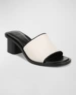 Image 3 of 4: Vince Donna Leather Mule Sandals