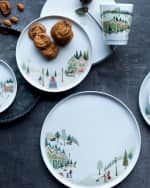 Image 3 of 3: PILLIVUYT Winter Decor Toulouse Dinner Plate 10", Set of 4