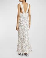 Image 3 of 7: Rabanne Haut Lace-Trim Floral Tank Top