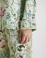 Image 3 of 5: Olivia von Halle Lila Floral-Print Silk Pajama Set