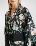Image 4 of 5: Olivia von Halle Queenie Floral-Print Silk Robe