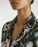 Image 4 of 4: Olivia von Halle Alba Floral-Print Silk Pajama Set