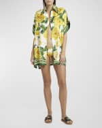 Image 5 of 6: Dolce&Gabbana Rose-Print Silk Twill Shirt