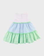 Image 3 of 6: Florence Eiseman Girl's Pastel Striped Seersucker Dress, Size 2-6