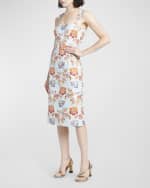 Image 5 of 6: Etro Floral Brocade Sleeveless Midi Sheath Dress