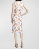 Image 3 of 6: Etro Floral Brocade Sleeveless Midi Sheath Dress