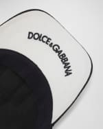 Image 4 of 4: Dolce&Gabbana Men's Embossed Logo 6-Panel Baseball Cap