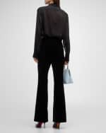 Image 3 of 6: Proenza Schouler Marie Belted Bootcut-Leg Velvet Pants