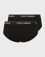 Image 2 of 2: Dolce&Gabbana Men's Slip Medio 2-Pack Briefs
