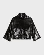 Image 2 of 6: Theory Sequin Long-Sleeve Long-Sleeve Top