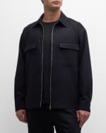 Image 1 of 6: FRAME Men's Modern Flannel Zip Jacket