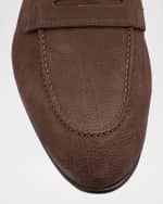 Image 3 of 5: Brioni Men's Suede Penny Loafers