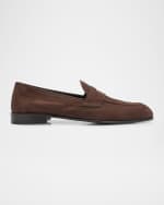 Image 1 of 5: Brioni Men's Suede Penny Loafers