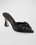 Image 3 of 4: DEE OCLEPPO Maldives Statin Bow Mule Pumps