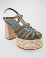 Image 3 of 4: DEE OCLEPPO Tulum Leather Fisherman Espadrille Sandals