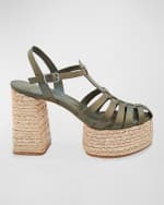 Image 1 of 4: DEE OCLEPPO Tulum Leather Fisherman Espadrille Sandals
