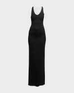 Image 1 of 6: Brandon Maxwell Reversible Scoop-Neck Knit Dress with Hardware Detail