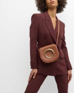 Image 2 of 6: Gabriela Hearst Ring Flap Leather Crossbody Bag