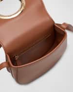 Image 5 of 6: Gabriela Hearst Ring Flap Leather Crossbody Bag
