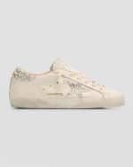 Image 1 of 5: Golden Goose Superstar Swarovski Pearly Leather Low-Top Sneakers