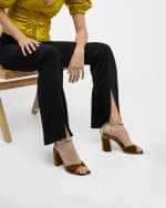 Image 2 of 6: Jimmy Choo Saeda Velvet Crystal Ankle-Strap Sandals