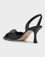 Image 3 of 6: Jimmy Choo Hedera Leather Knot Halter Pumps