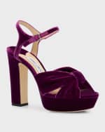 Image 5 of 6: Jimmy Choo Heloise Ankle-Strap Platform Sandals