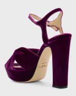 Image 3 of 6: Jimmy Choo Heloise Ankle-Strap Platform Sandals